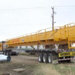 Overhead Crane loaded on to a truck bed